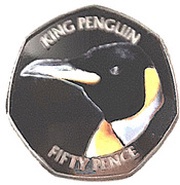 50 Pence - Elizabeth II King Penguin - Coloured, United Kingdom, 2018 reverse image