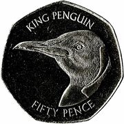 50 Pence - Elizabeth II King Penguin, United Kingdom, 2018-2021 reverse image
