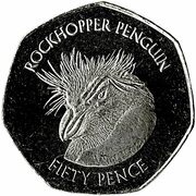 50 Pence - Elizabeth II Southern Rockhopper, United Kingdom, 2018-2021 reverse image
