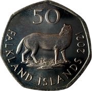 50 Pence - Elizabeth II 5th portrait, United Kingdom, 2021 reverse image