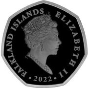50 Pence - Elizabeth II Platinum Jubilee; Coloured obverse image