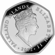 50 Pence - Elizabeth II Platinum Jubilee; Silver obverse image