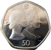 50 Pence - Elizabeth II Platinum Jubilee, United Kingdom, 2022 reverse image