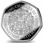 50 Pence - Charles III Coronation, United Kingdom, 2023 reverse image