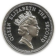 1 Pound - Elizabeth II 3rd portrait; Silver Proof Issue obverse image