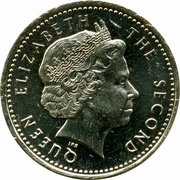 1 Pound - Elizabeth II 4th portrait obverse image