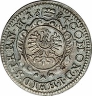 1 Kreuzer - Christian Ulrich, Bohemia, 1679-1685 reverse image