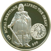 2 Pounds - Elizabeth II Alfred the Great, United Kingdom, 1996 reverse image