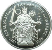 2 Pounds - Elizabeth II Richard I The Lionheart, United Kingdom, 1996 reverse image