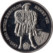 2 Pounds - Elizabeth II Henry VIII, United Kingdom, 1996 reverse image