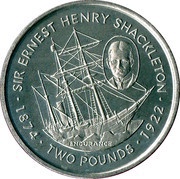 2 Pounds - Elizabeth II Sir Ernest Henry Shackleton, United Kingdom, 1999 reverse image