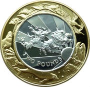 2 Pounds - Elizabeth II Wildlife of the Falkland Islands, United Kingdom, 1999 reverse image