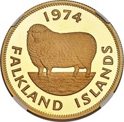 5 Pounds - Elizabeth II, United Kingdom, 1974 reverse image