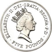 5 Pounds - Elizabeth II The Queen Mother's 90th Birthday obverse image