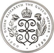 5 Pounds - Elizabeth II The Queen Mother's 90th Birthday, United Kingdom, 1990 reverse image