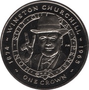 1 Crown - Elizabeth II Winston Churchill, United Kingdom, 2007 reverse image