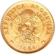 2½ Pesos / ½ Argentino obverse image