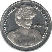 1 Crown - Elizabeth II Princess Diana, United Kingdom, 2007 reverse image