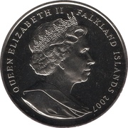 1 Crown - Elizabeth II Race for the South Pole obverse image
