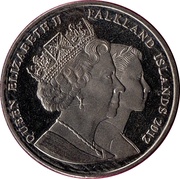 1 Crown - Elizabeth II Elizabeth as WWII Nurse obverse image