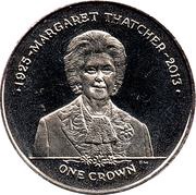 1 Crown - Elizabeth II Margaret Thatcher, United Kingdom, 2013 reverse image