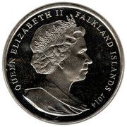 1 Crown - Elizabeth II Cross of Sacrifice; Colourised obverse image
