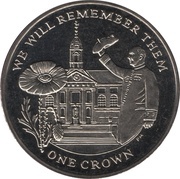 1 Crown - Elizabeth II Royal Chelsea Hospital, United Kingdom, 2014 reverse image