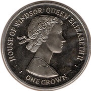 1 Crown - Elizabeth II House of Windsor - Queen Elizabeth II, United Kingdom, 2017 reverse image