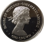 1 Crown - Elizabeth II House of Windsor - Queen Elizabeth II, United Kingdom, 2017 reverse image