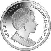 1 Crown - Elizabeth II 35th Anniversary of Liberation, Lest we forget; Silver Proof obverse image