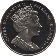 1 Crown - Elizabeth II 35th Anniversary of Liberation obverse image