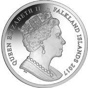 1 Crown - Elizabeth II 35th Anniversary of Liberation; Silver Proof obverse image