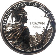 1 Crown - Elizabeth II Britannia with legend, United Kingdom, 2017 reverse image