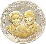 1 Crown - Elizabeth II Platinum Wedding Anniversary of Queen Elizabeth II and HRH Prince Philip, United Kingdom, 2017 reverse image
