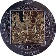 1 Crown - Elizabeth II Sapphire Coronation, United Kingdom, 2018 reverse image