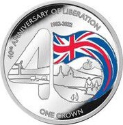 1 Crown - Elizabeth II Liberation, United Kingdom, 2022 reverse image