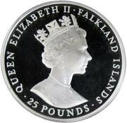 25 Pounds - Elizabeth II 400th Anniversary of first sighting obverse image