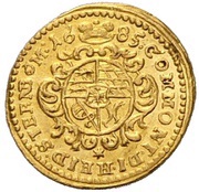 ¼ Ducat - Christian Ulrich von Bernstadt, Bohemia, 1685 reverse image
