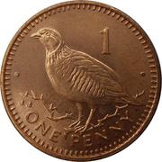 1 Penny - Elizabeth II Barbary Partridge; non-magnetic, United Kingdom, 1988-1995 reverse image