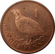 1 Penny - Elizabeth II Barbary Partridge; head with tiara, United Kingdom, 1998-2003 reverse image