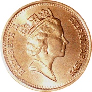 2 Pence - Elizabeth II Europa Point Lighthouse; magnetic obverse image