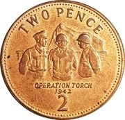 2 Pence - Elizabeth II Operation Torch, United Kingdom, 2005-2012 reverse image