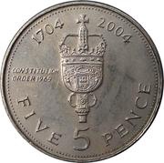 5 Pence - Elizabeth II Occupation, United Kingdom, 2004 reverse image