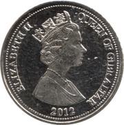 5 Pence - Elizabeth II Barbary Macaque; smaller bust obverse image