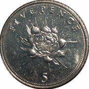 5 Pence - Elizabeth II Lady of the Night Flower, United Kingdom, 2014-2016 reverse image