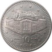 10 Pence - Elizabeth II Europort, United Kingdom, 1992-1997 reverse image
