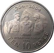 10 Pence - Elizabeth II Occupation, United Kingdom, 2004 reverse image