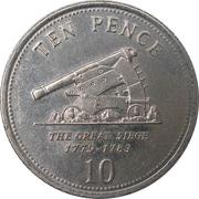 10 Pence - Elizabeth II The Great Siege 1779 -1783, United Kingdom, 2005-2011 reverse image