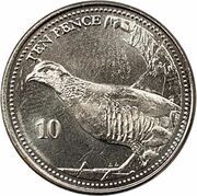 10 Pence - Elizabeth II Barbary Partridge, United Kingdom, 2020 reverse image