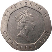 20 Pence - Elizabeth II Our Lady of Europa obverse image